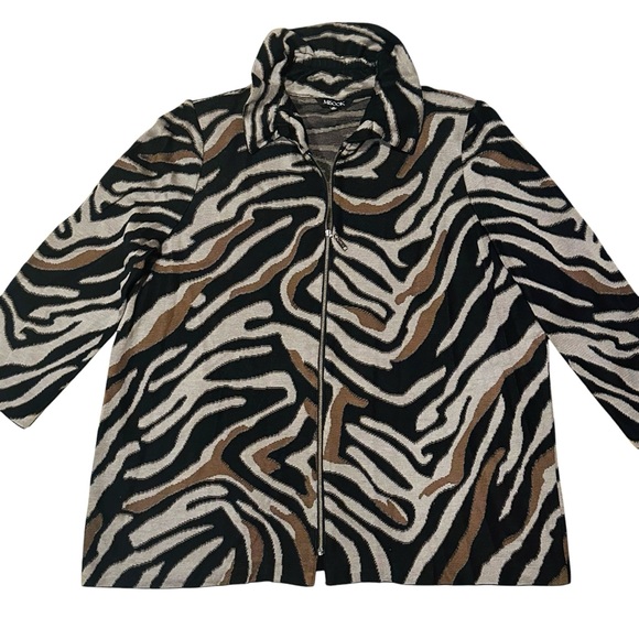 MISOOK • Zebra Cardigan Sweater Jacket || XL - Picture 2 of 3